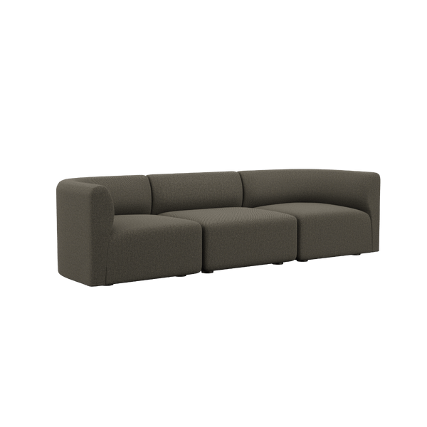 Fjord Sofa - 3 seater | Fjord Sofa - 3 seater - Sealife Brown Uden puf | SACKit