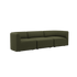 Fjord Sofa - 3 seater | Fjord Sofa - 3 seater - Cosmo Olive Uden puf | SACKit