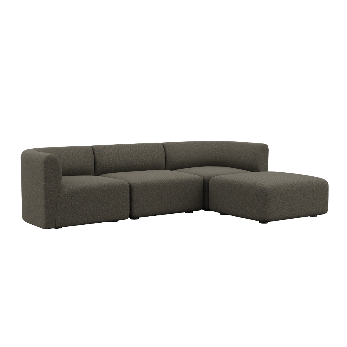 Fjord Sofa - 3 seater | Fjord Sofa - 3 seater - Sealife Brown Med puf | SACKit