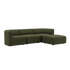 Fjord Sofa - 3 seater | Fjord Sofa - 3 seater - Cosmo Olive Med puf | SACKit