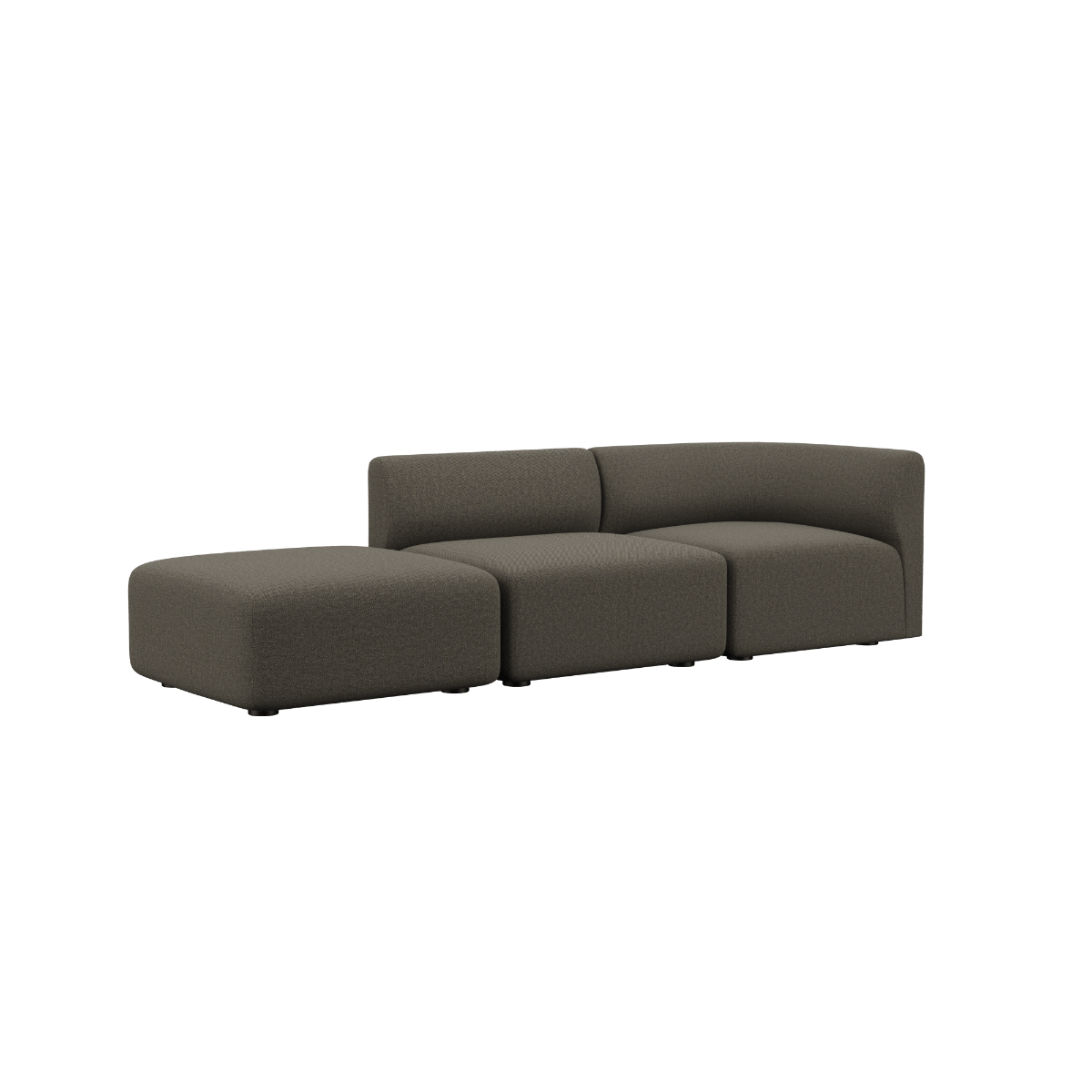 Fjord Sofa - 2 seater w/ open end | Fjord Sofa - 2 seater w/ open end - Sealife Brown Venstre | SACKit