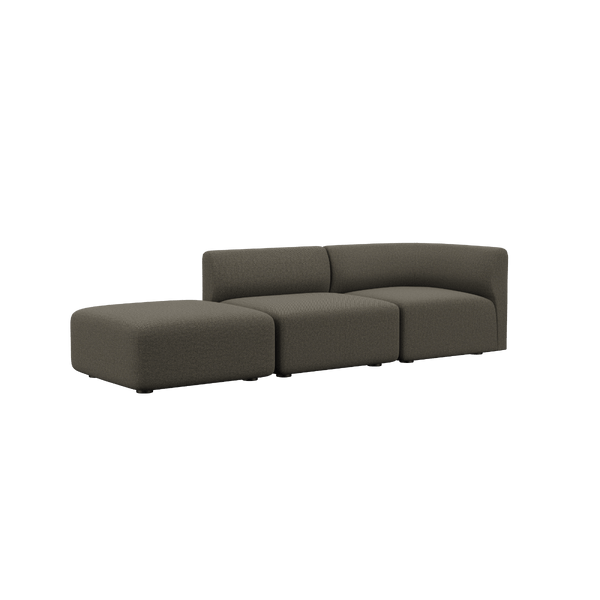 Fjord Sofa - 2 seater w/ open end | Fjord Sofa - 2 seater w/ open end - Sealife Brown Venstre | SACKit