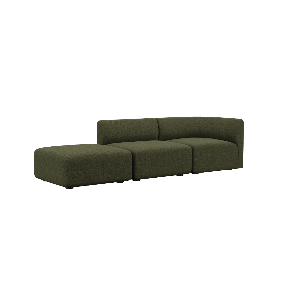 Fjord Sofa - 2 seater w/ open end | Fjord Sofa - 2 seater w/ open end - Cosmo Olive Venstre | SACKit