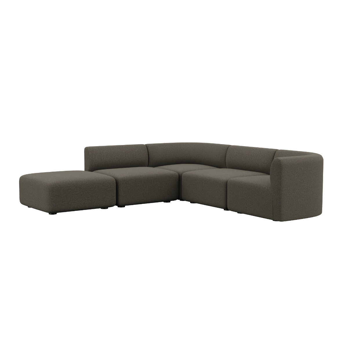 Fjord Sofa - Corner Sofa w/ open end | Fjord Sofa - Corner Sofa w/ open end - Sealife Brown | SACKit