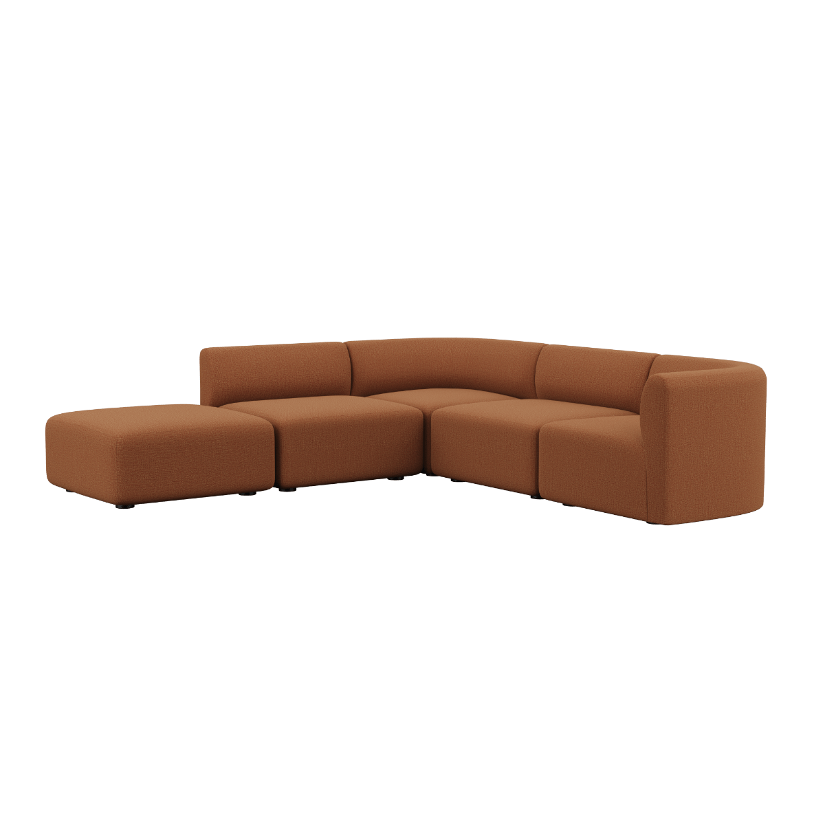 Fjord Sofa - Corner Sofa w/ open end | Fjord Sofa - Corner Sofa w/ open end - Cosmo Terracotta | SACKit