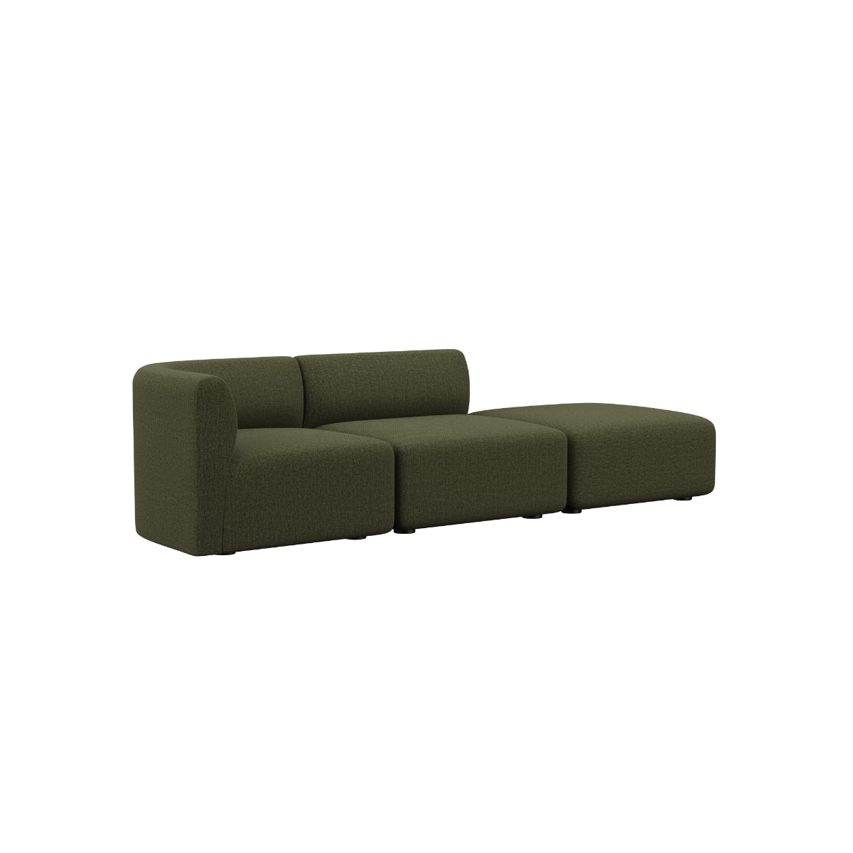 Fjord Sofa - 2 seater w/ open end | Fjord Sofa - 2 seater w/ open end - Cosmo Olive Højre | SACKit