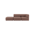 Brun Fjord sofa fra sackit med to siddepladser og åben ende i et enkelt skandinavisk design