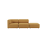 Brun Fjord sofa fra sackit med to siddepladser og åben ende i et blødt skandinavisk design