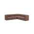 Brun Fjord hjørnesofa fra sackit med bløde afrundede former og dybe siddepladser i et roligt skandinavisk design til stuen
