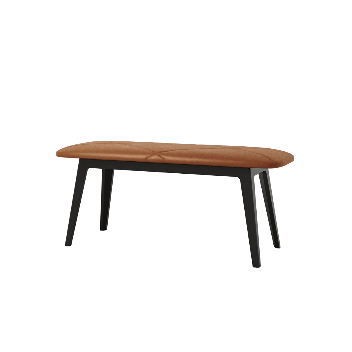Nordic Bench i massivt bøgetræ med Terra Safari læderpolstring, dansk design, enkel og elegant.