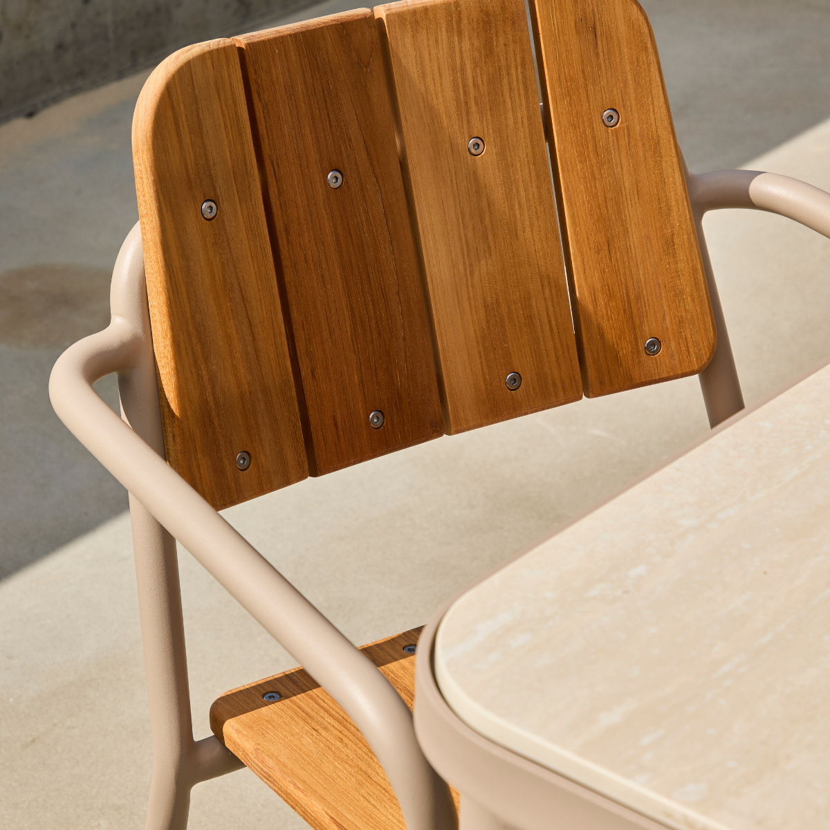 Kirra Dining Table Ceramic & 6 Kirra Patio Chair