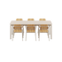 Udendørs Kirra spisebord med keramisk bordplade og 6 taupe Kirra havestole i moderne design.