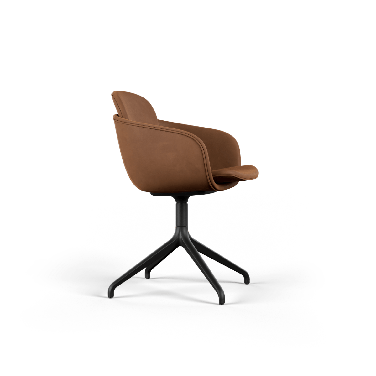 Chair no. One S2 Black Swivel | Chair no. One S2 Black Swivel - Luna Walnut Uden returdrej | SACKit