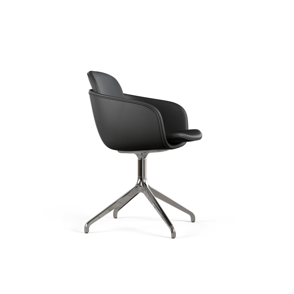 Chair no. One S2 Polished Swivel | Chair no. One S2 Polished Swivel - Terra Black Uden returdrej | SACKit