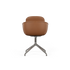 Chair no. One S2 swivel chair in Terra Black leather with polished aluminum base.