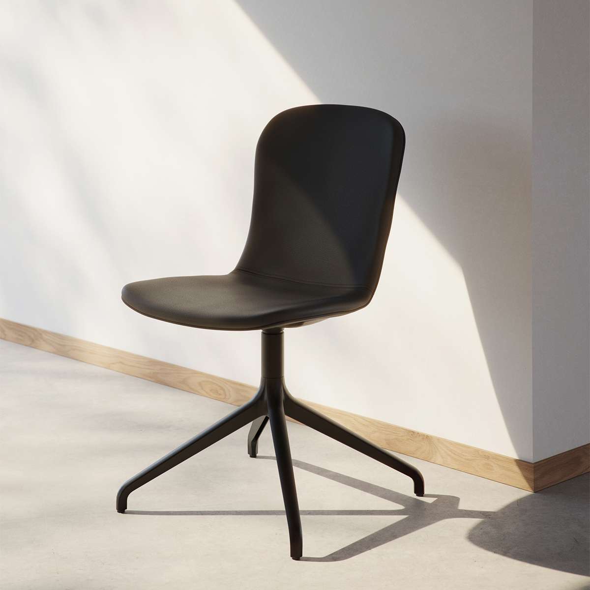 Chair no. One S1 Black Swivel | Chair no. One S1 Black Swivel - Terra Black Med returdrej | SACKit