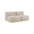 Soft Sofa Indoor 2-personers sofa i beige Teddy stof med blødt, modulært design uden stel.