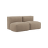 Soft Sofa Indoor 2-personers sofa i Teddy Brown polyester med blødt, modulært design og lav højde.