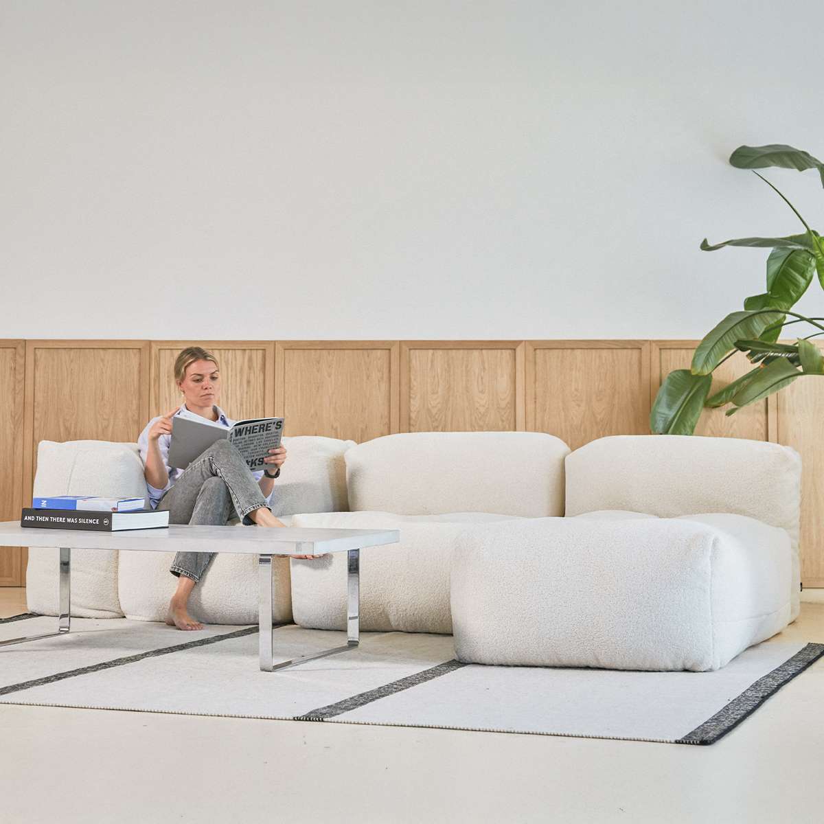 Soft Sofa Indoor - Lounger | Soft Sofa Indoor - Lounger - Teddy Beige | SACKit