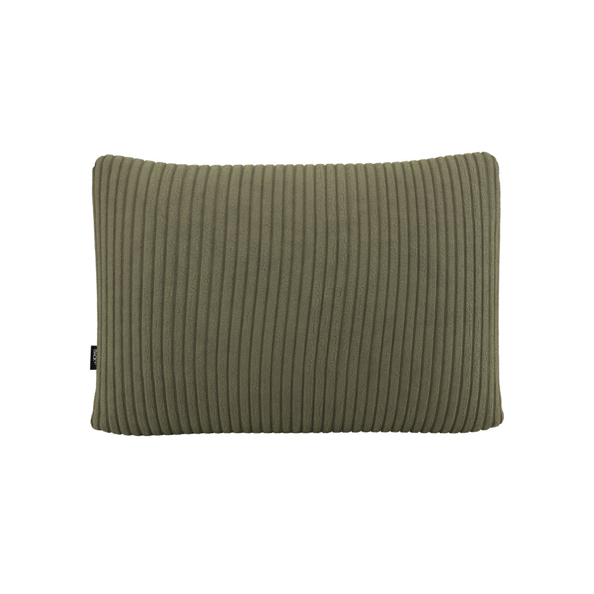 Rektangulær Soft Sofa Indoor Cushion i Corduroy Olive stof, grøn fløjlsstruktur, 60x40 cm.