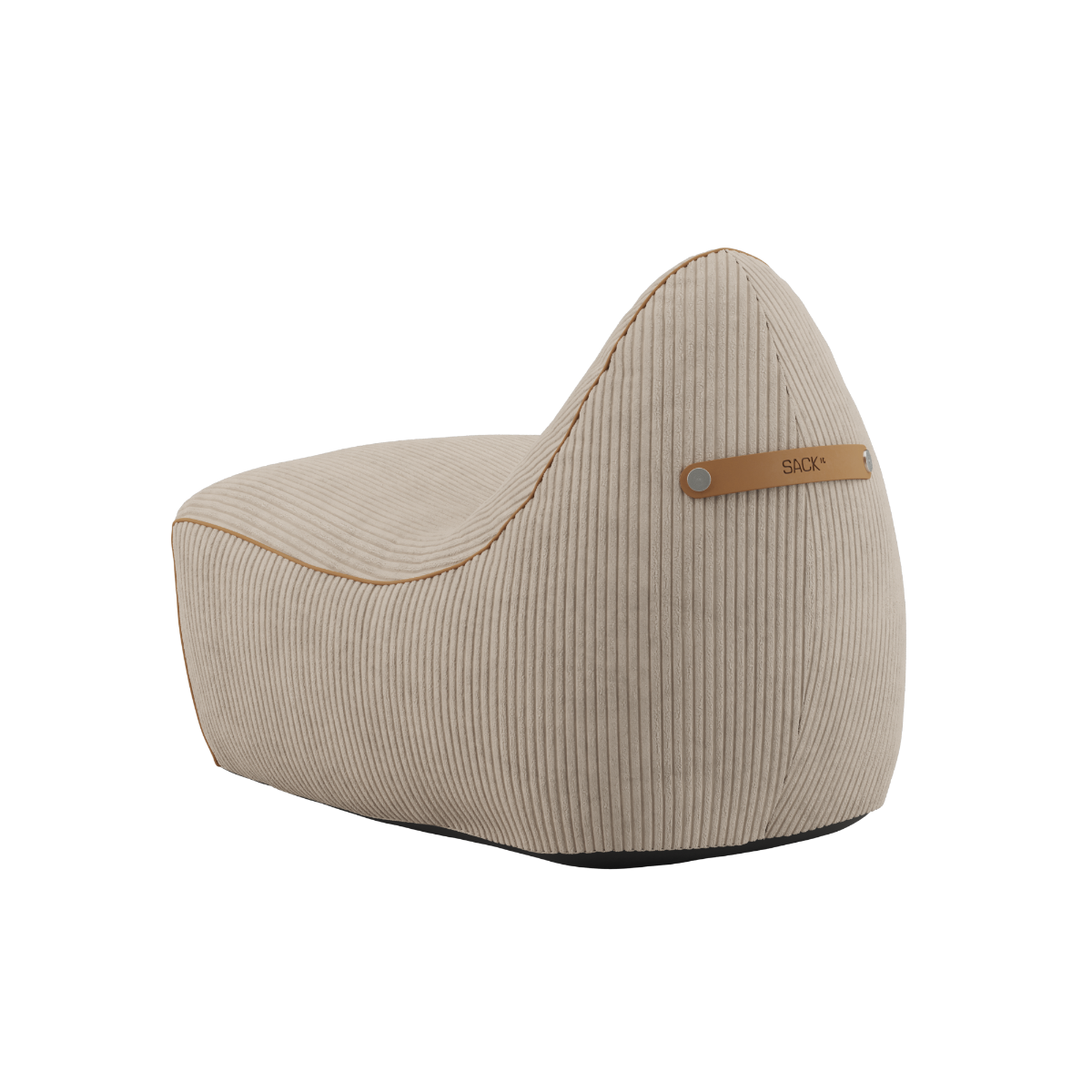 SACKit Chair Indoor sækkestol i beige Cosmo stof med rund, blød form og lav ryg.