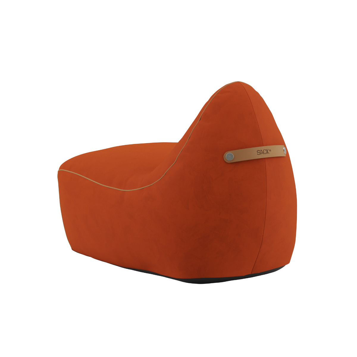 SACKit Chair Indoor sækkestol i rund form med orange Jaquard tekstil, blød og indbydende.