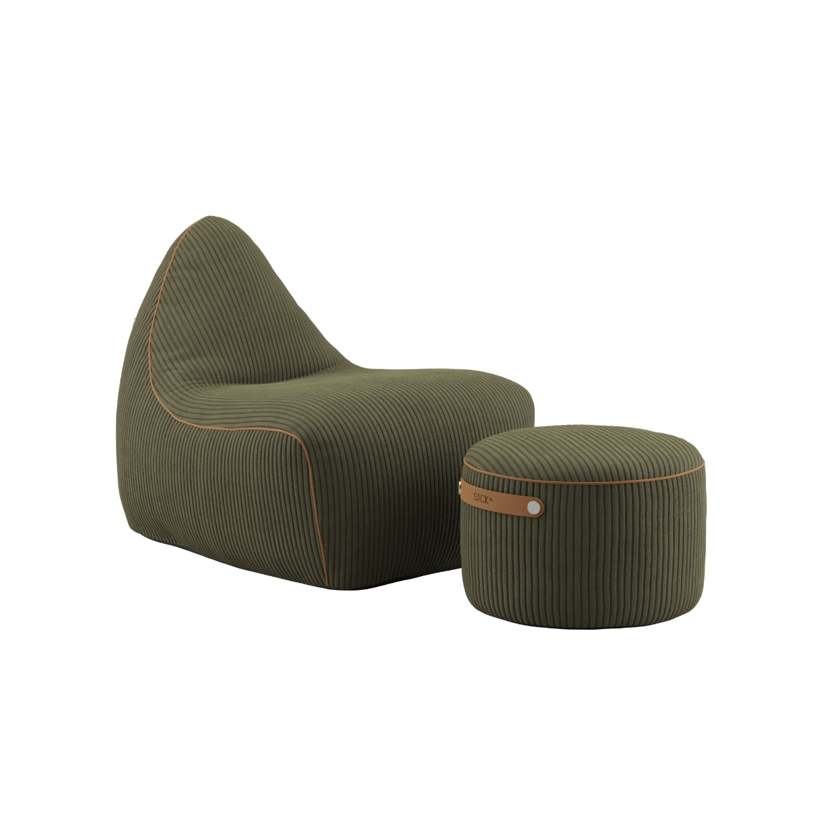 SACKit Chair & Pouf Indoor | SACKit Chair & Pouf Indoor - Corduroy Olive | SACKit
