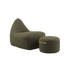 SACKit Chair & Pouf Indoor i olivengrøn corduroy med bløde former og skridsikker bund.