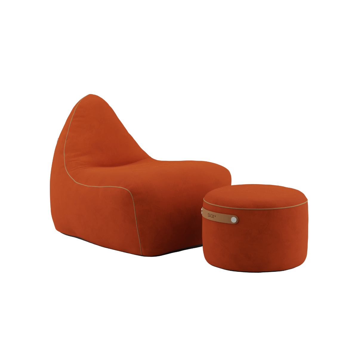 SACKit Chair & Pouf Indoor | SACKit Chair & Pouf Indoor - Orange Jaquard | SACKit
