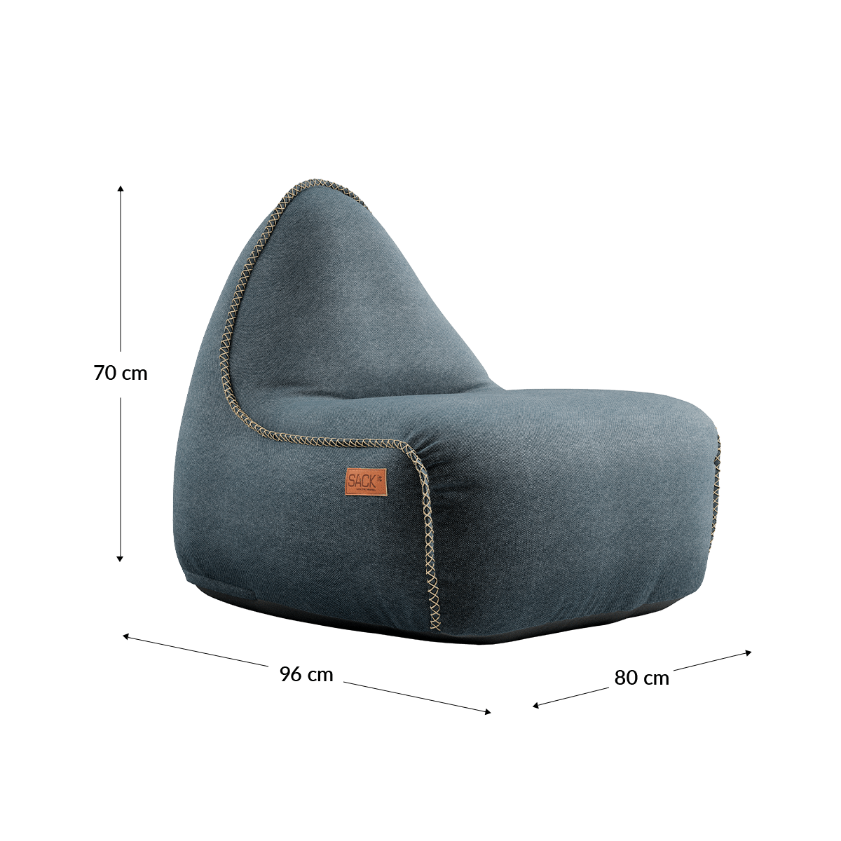 Canvas Lounge Chair & Pouf | Canvas Lounge Chair & Pouf - Canvas Petrol | SACKit