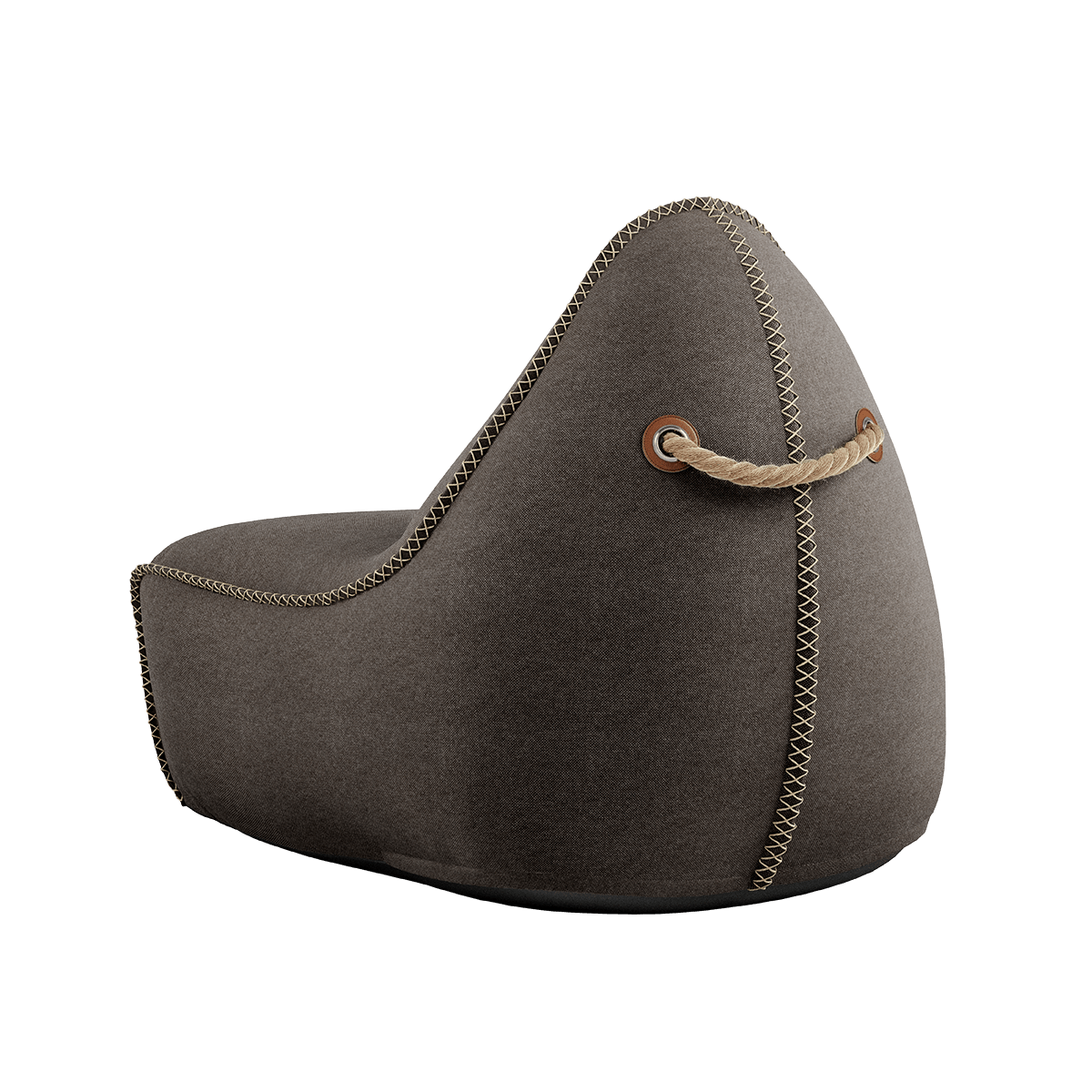 Canvas Lounge Chair & Pouf | Canvas Lounge Chair & Pouf - Canvas Brown | SACKit