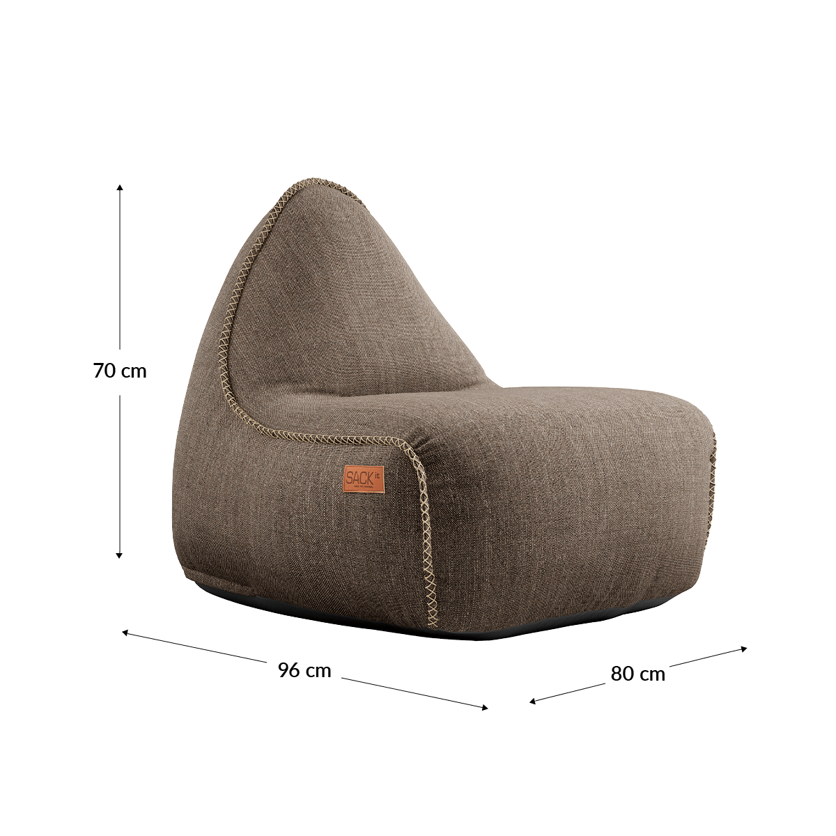 Cobana Lounge Chair & Pouf | Cobana Lounge Chair & Pouf - Cobana Brown | SACKit