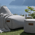 Cobana Lounge Chair & Pouf | Cobana Lounge Chair & Pouf - Cobana Sand Melange | SACKit