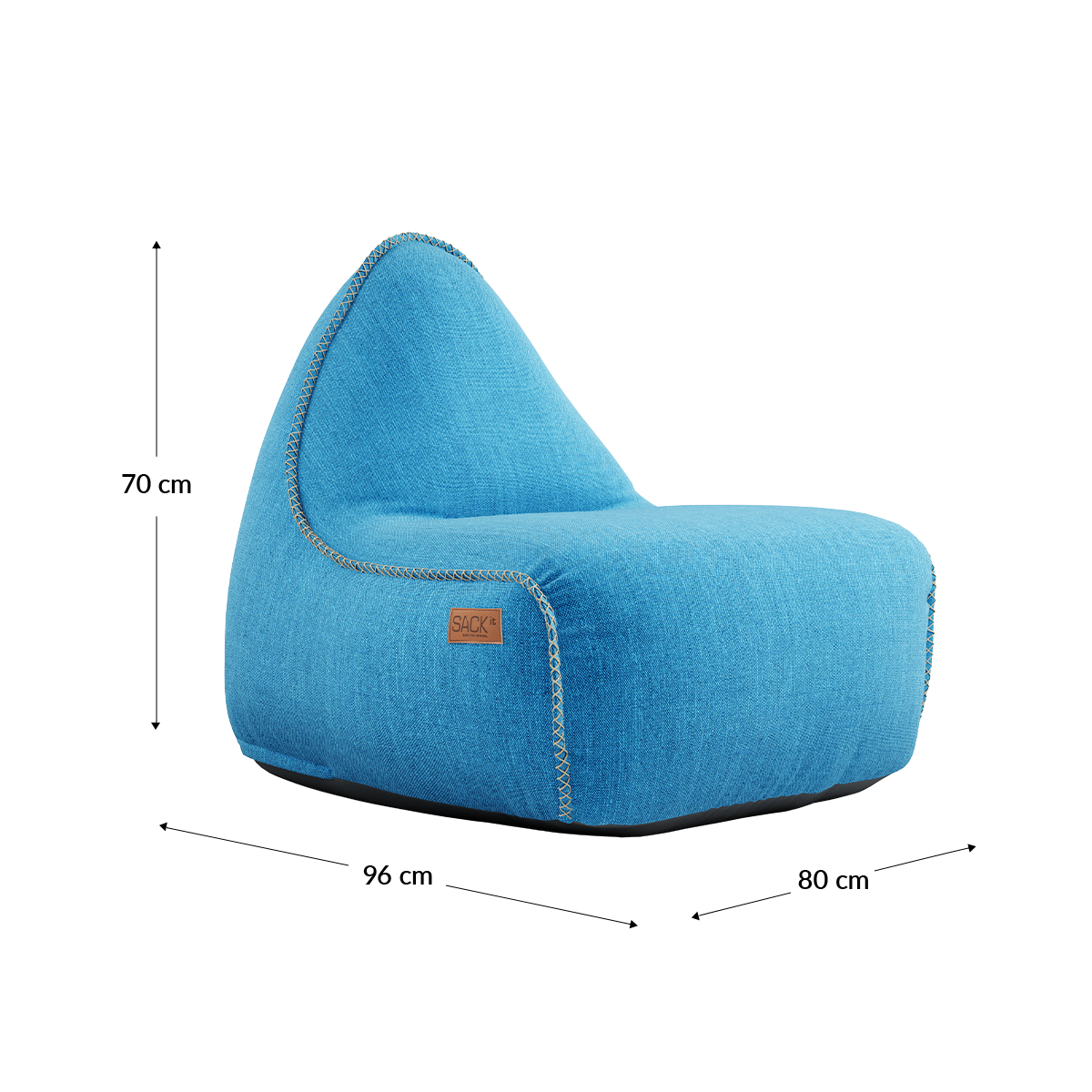 Cobana Lounge Chair og Pouf i gråt slidstærkt og vandafvisende materiale med formstabilt design.