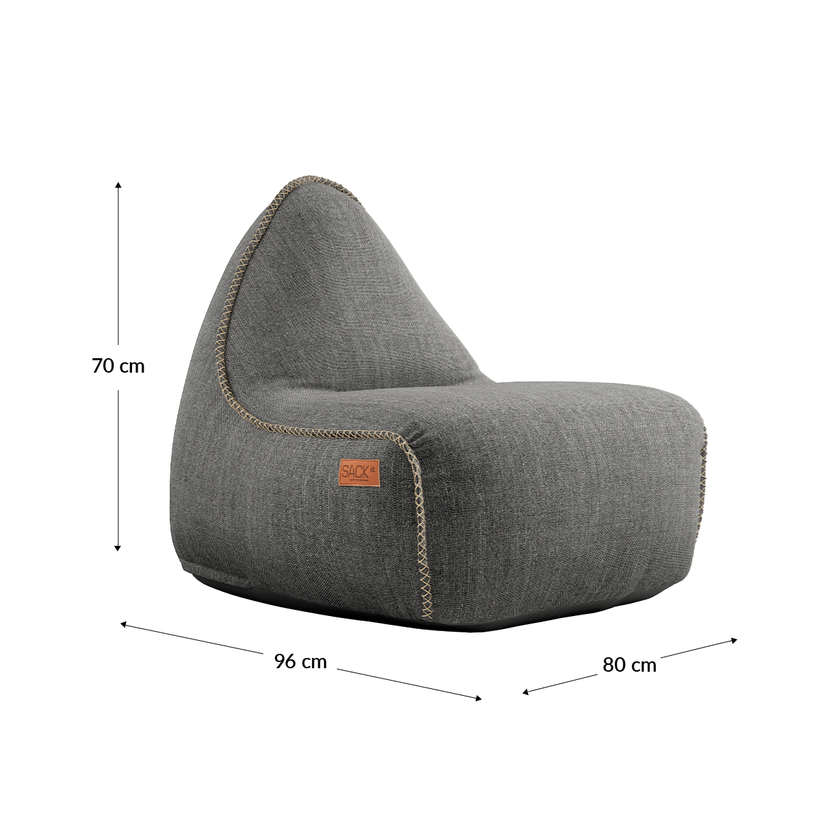 Cobana Lounge Chair & Pouf | Cobana Lounge Chair & Pouf - Cobana Grey | SACKit