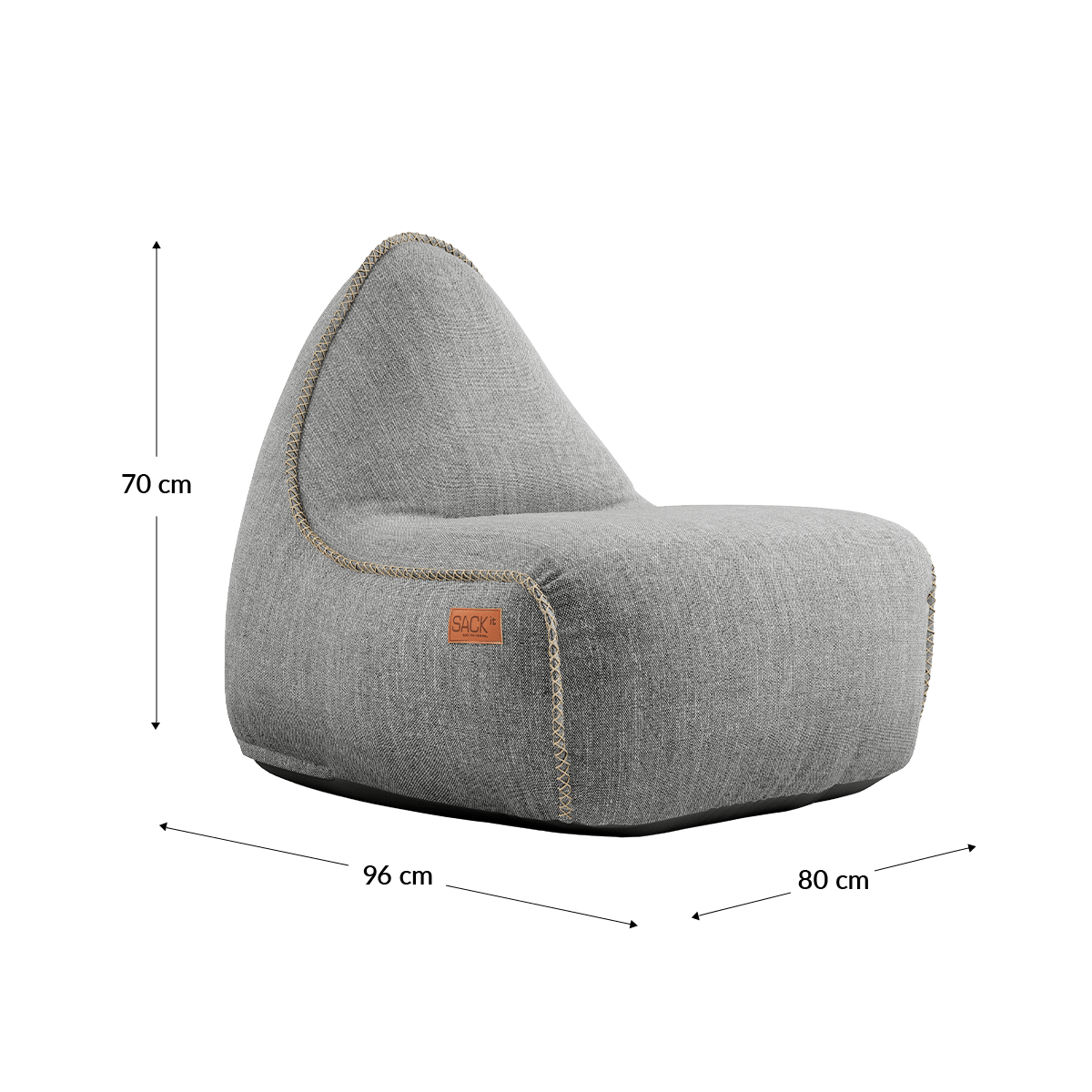Cobana Lounge Chair & Pouf | Cobana Lounge Chair & Pouf - Cobana Grey | SACKit