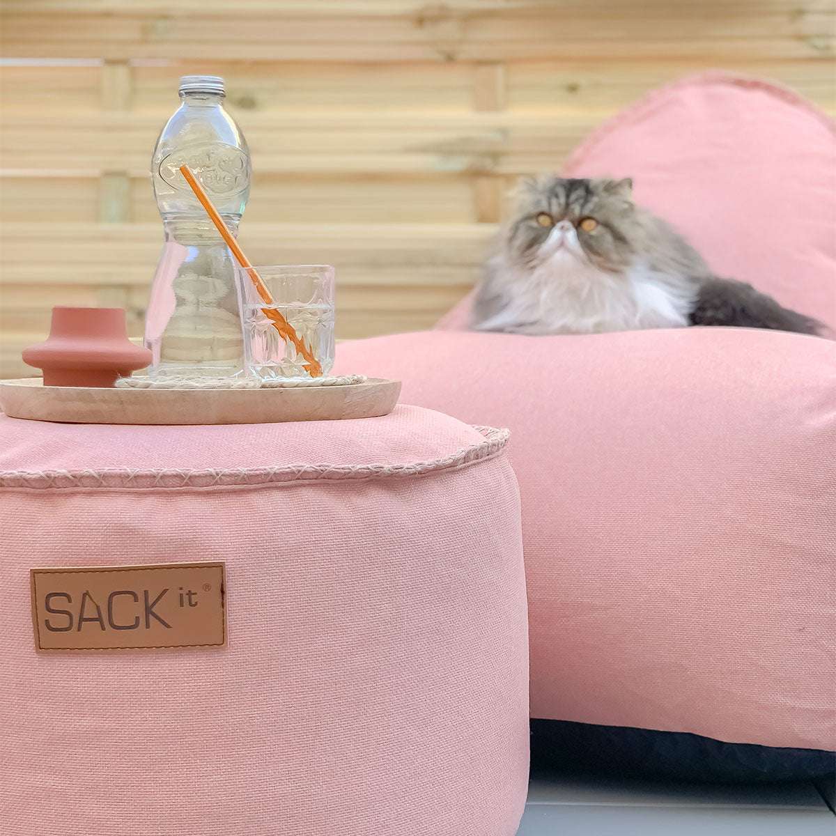 Cobana Lounge Chair & Pouf | Cobana Lounge Chair & Pouf - Cobana Rose | SACKit