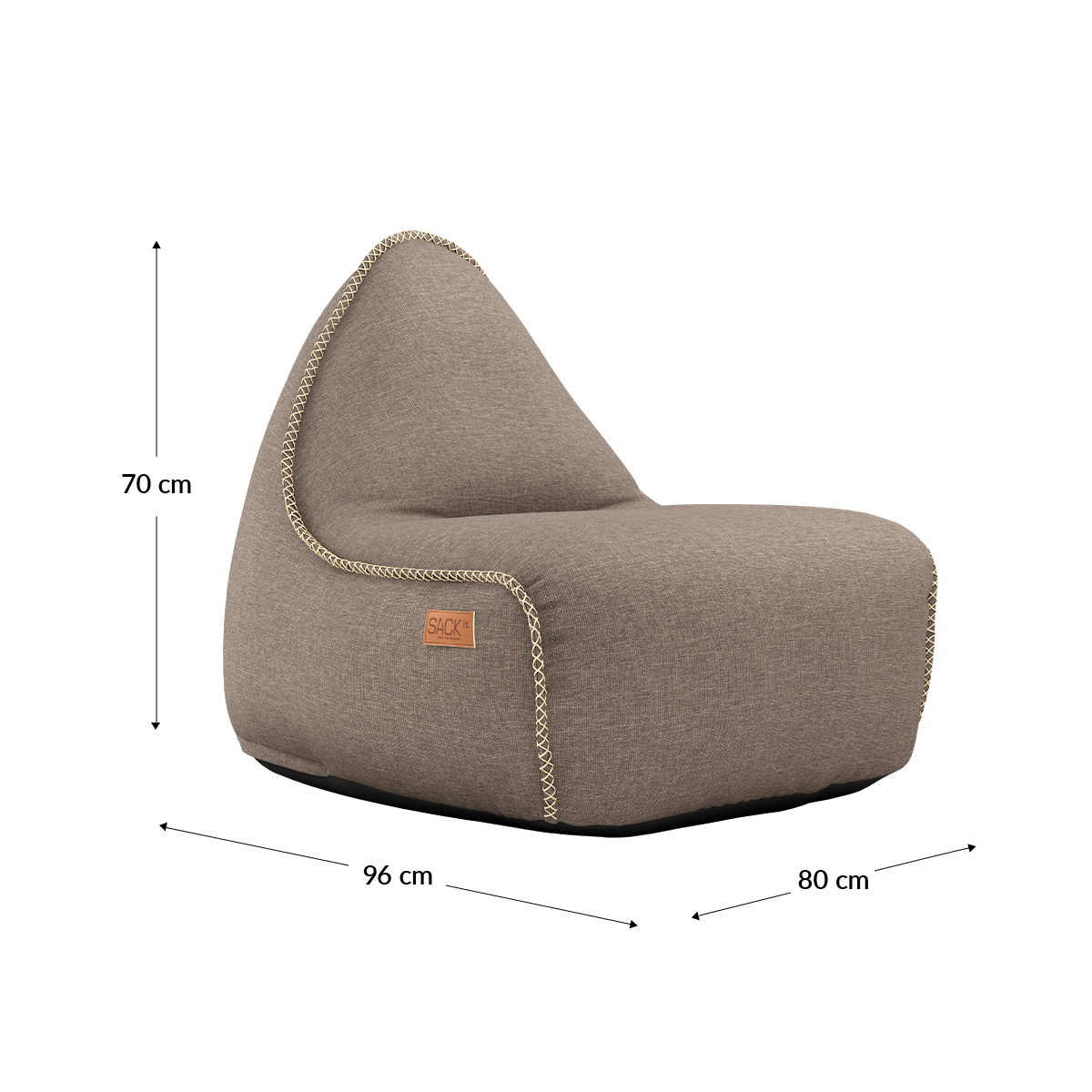 Cobana Lounge Chair & Pouf | Cobana Lounge Chair & Pouf - Cobana Taupe | SACKit