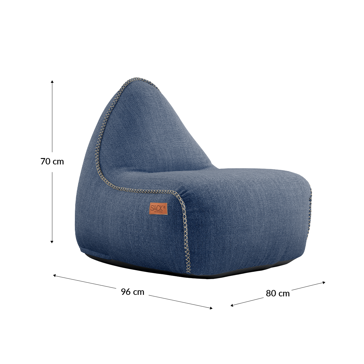 Cobana Lounge Chair & Pouf | Cobana Lounge Chair & Pouf - Kirra Indigo | SACKit