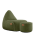 Cobana Lounge Chair & Pouf | Cobana Lounge Chair & Pouf - Kirra Olive | SACKit