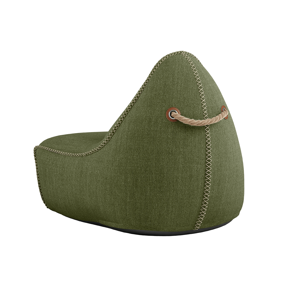 Cobana Lounge Chair & Pouf | Cobana Lounge Chair & Pouf - Kirra Olive | SACKit