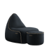 Cura Lounge Chair & Pouf | Cura Lounge Chair & Pouf - Cura Black | SACKit