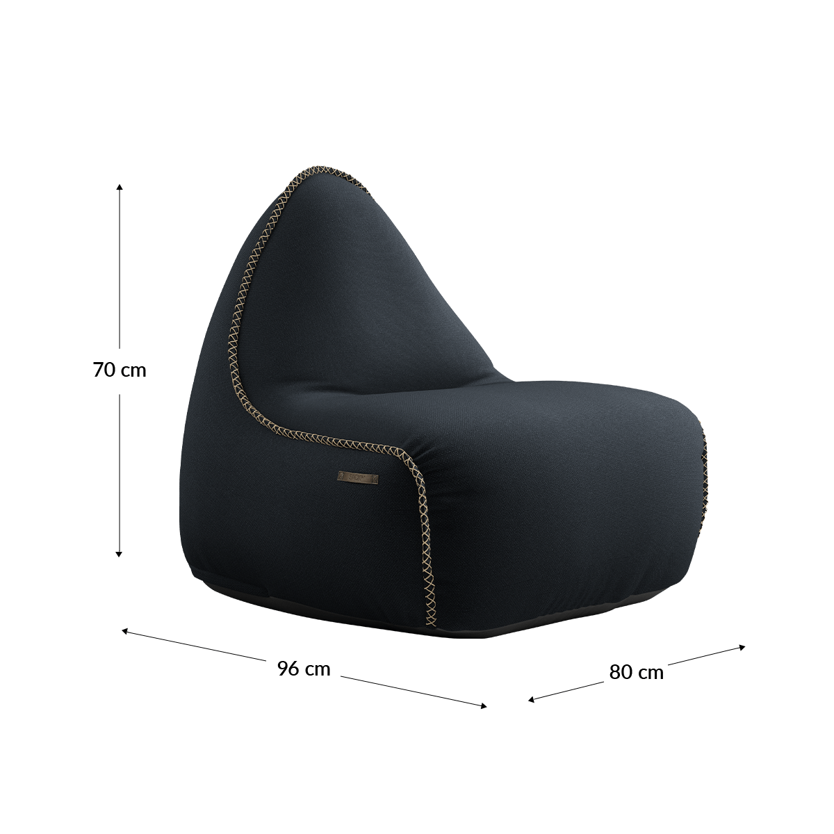 Cura Lounge Chair & Pouf | Cura Lounge Chair & Pouf - Cura Black | SACKit