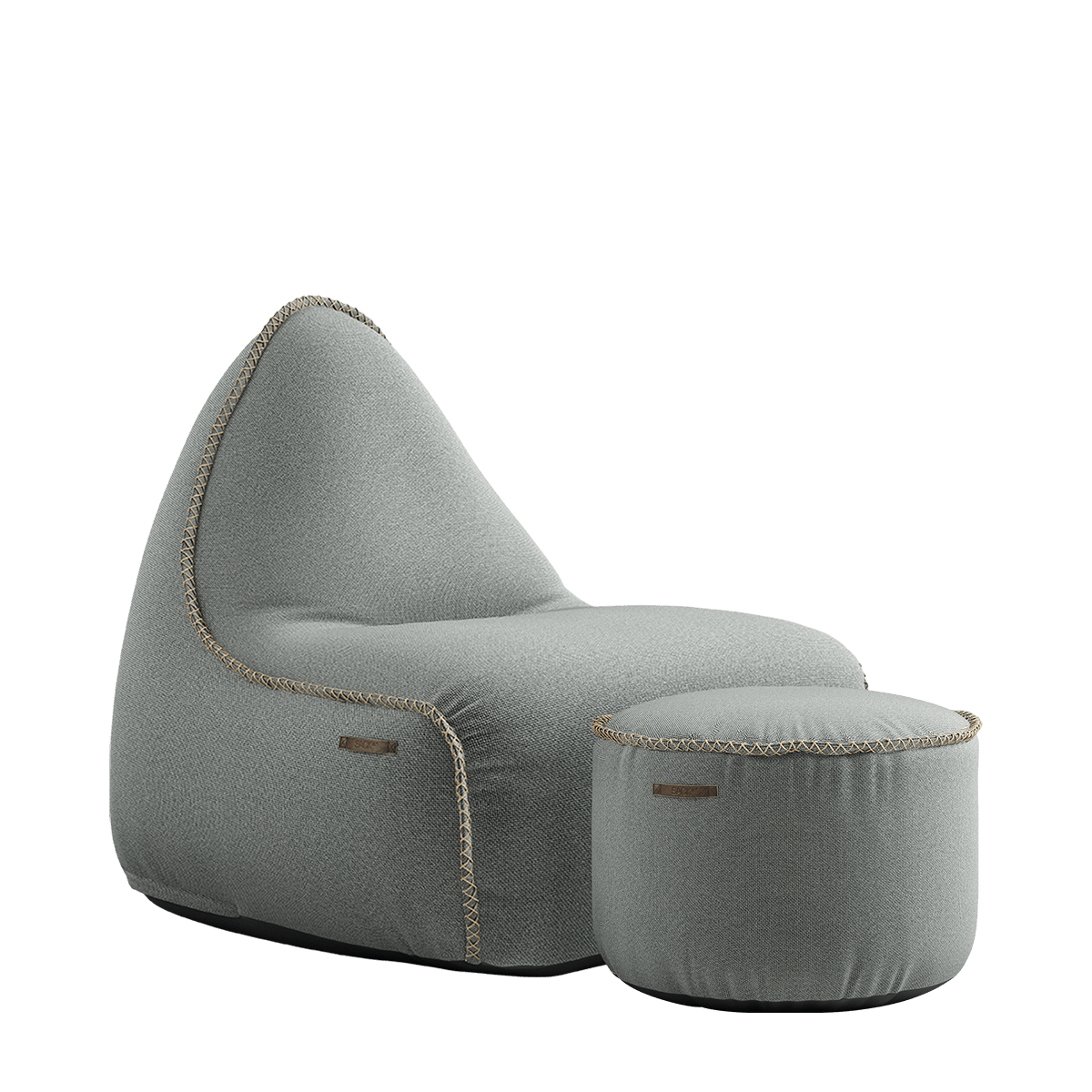 Cura Lounge Chair & Pouf | Cura Lounge Chair & Pouf - Cura Grey | SACKit