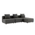 Cobana Lounge Sofa - 3 seater | Cobana Lounge Sofa - 3 seater - Cobana Grey Uden armlæn Med puf | SACKit