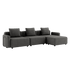 Cobana Lounge Sofa - 3 seater | Cobana Lounge Sofa - 3 seater - Cobana Grey Med armlæn Med puf | SACKit