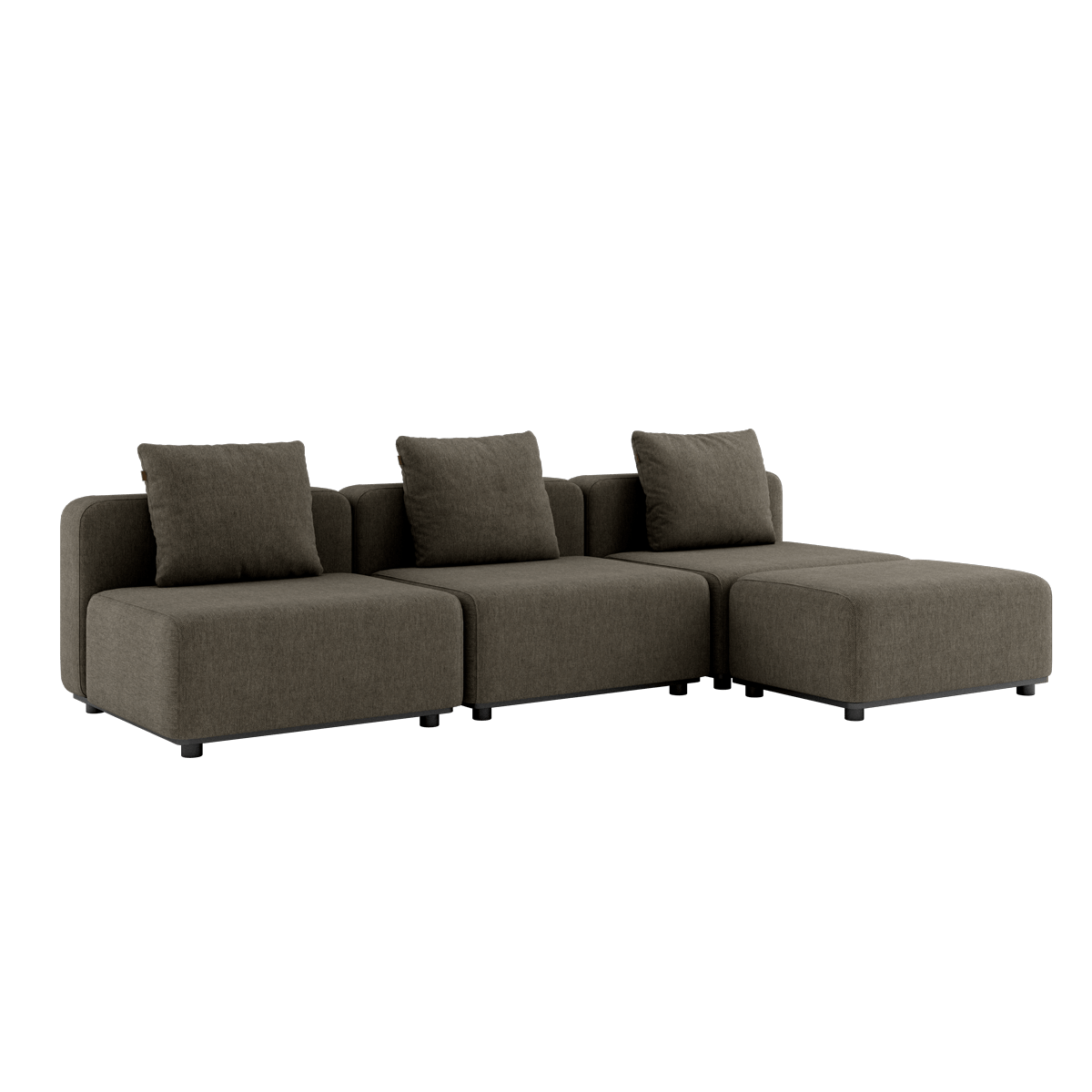 Cobana Lounge Sofa - 3 seater | Cobana Lounge Sofa - 3 seater - Cobana Brown Uden armlæn Med puf | SACKit