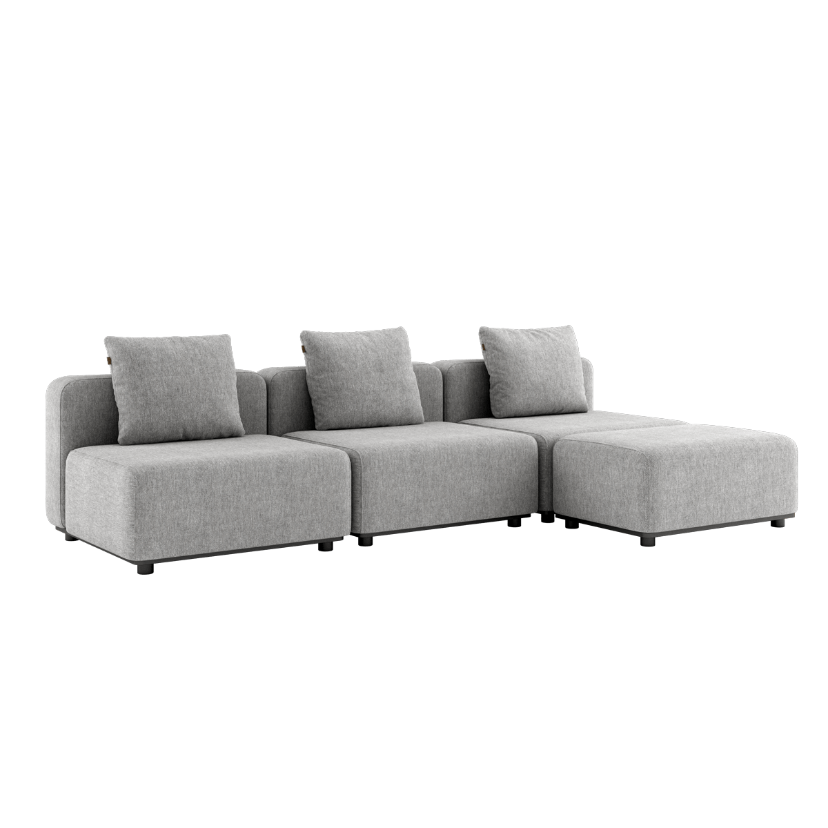Cobana Lounge Sofa - 3 seater | Cobana Lounge Sofa - 3 seater - Cobana Sand Melange Uden armlæn Med puf | SACKit