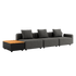 Cobana Lounge Sofa - 3 seater w/ Patio Storage Table | Cobana Lounge Sofa - 3 seater w/ Patio Storage Table - Cobana Grey Uden puf | SACKit