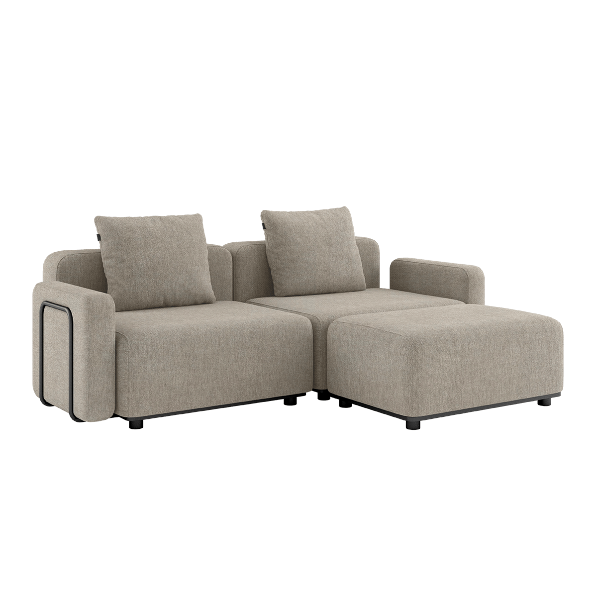 Cobana Lounge Sofa - 2 seater | Cobana Lounge Sofa - 2 seater - Kirra Sand Med armlæn Med puf | SACKit